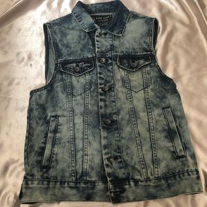 Marc Ecko Cut & Sew Men’s Acid Wash Denim Vest